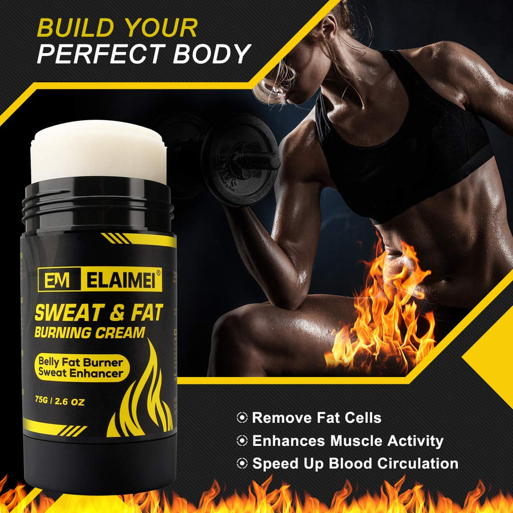 Fat Burning Sweat Cream, Weight Loss Workout Enhancer Hot Gel for Belly, Slimming/Anti Cellulite Cream for Tummy for Body for Women and Men, Deep Tissue Massage & Muscle (1 Pack)